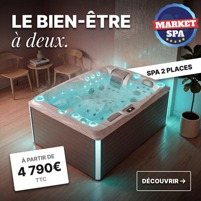 Twin Plug and Play - Spa für 2 Personen - Weißer Marmor