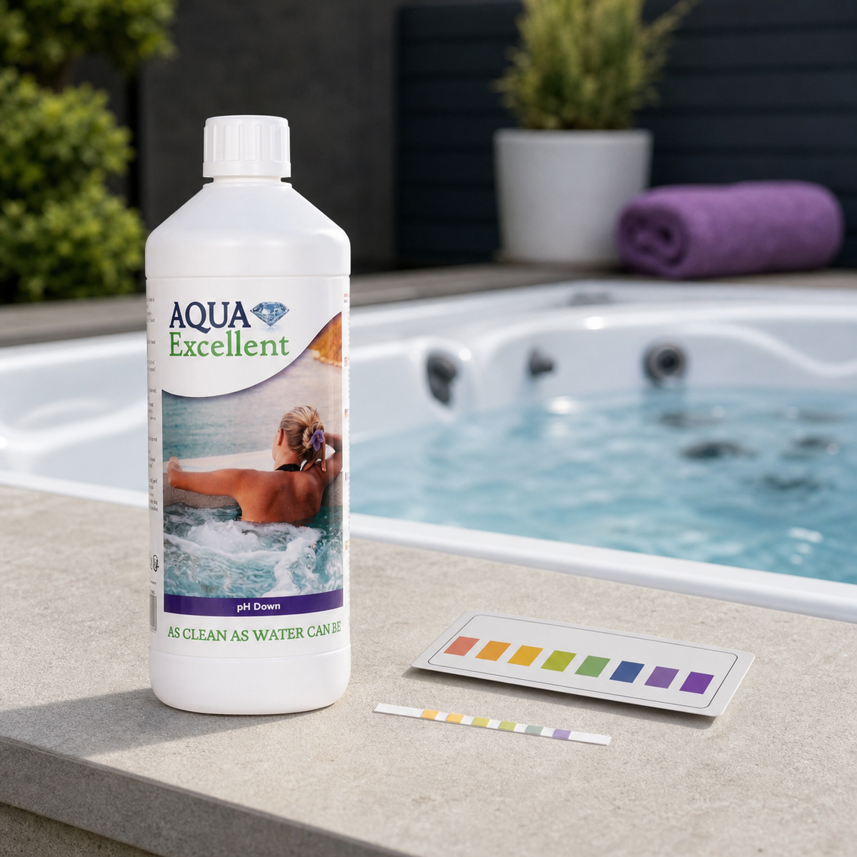 Aqua Excellent pH Moins avec un test de l’eau du spa