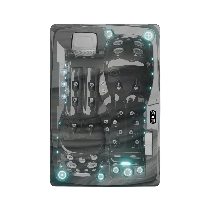 Twin Plug and Play, spa 2 places Midnight Opal, vue de dessus