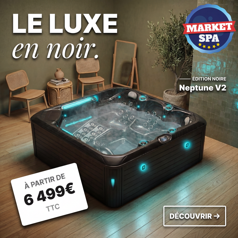 Neptune V2 - Spa für 5 Personen - schwarz
