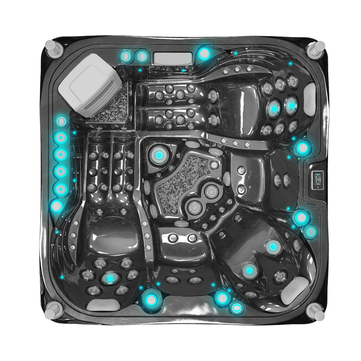 Vulkan - Spa für 5 Personen - Schwarz
