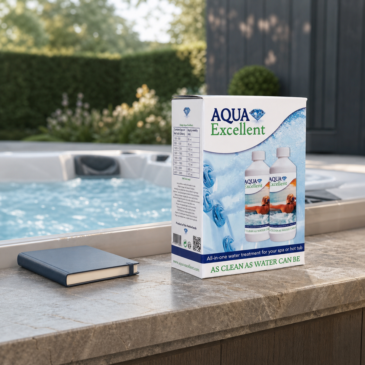Recharge Aqua Excellent Duo All-in-One 2 L au bord d’un spa
