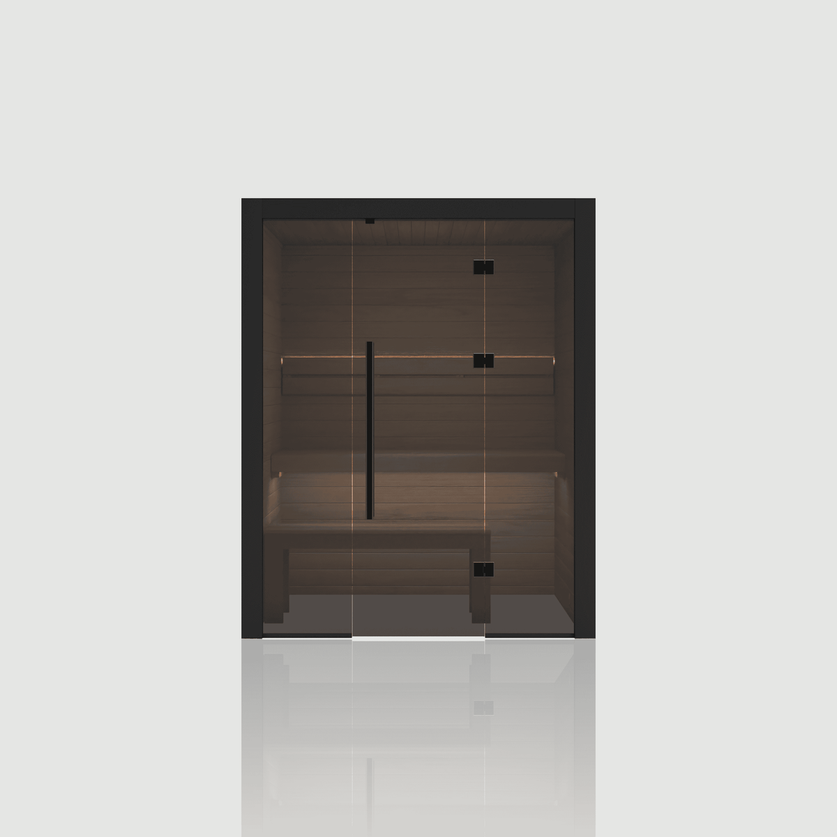 Nero 160 - Sauna intérieur 2-3 places — finition noire NODO