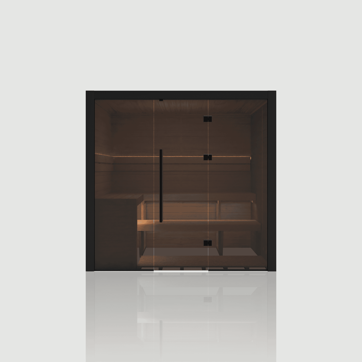 Nero 210 - Sauna intérieur 3-4 places — finition noire NODO