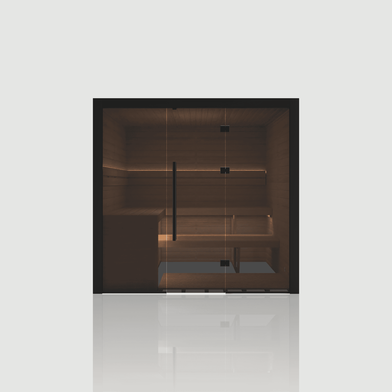 Nero 210X - Sauna intérieur 4-5 places — finition noire NODO