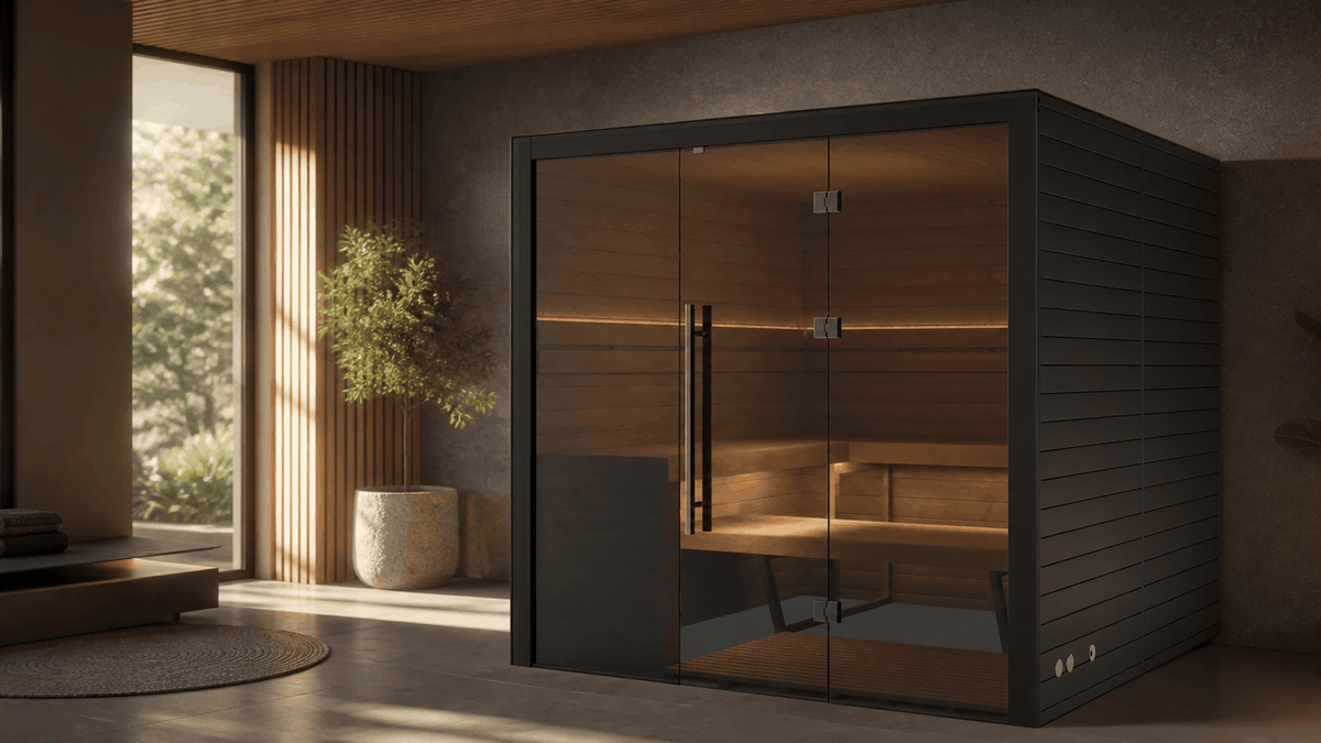 Nero 210X Indoor-Sauna in einem modernen privaten Wellnessbereich