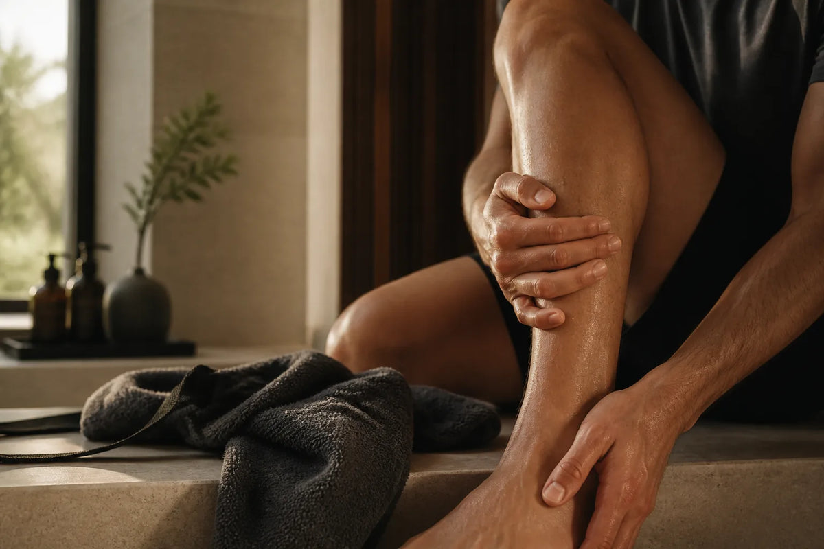 Nero 220 - Sauna intérieur 6 places après l’activité avec un sac ou une serviette de sport et un étirement doux
